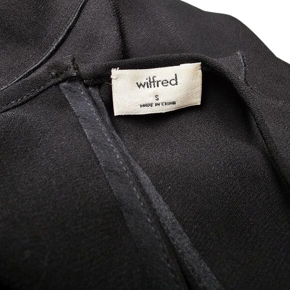 Aritzia Wilfred Womens Wrap Front Dress Black Size Small - Picture 8 of 9